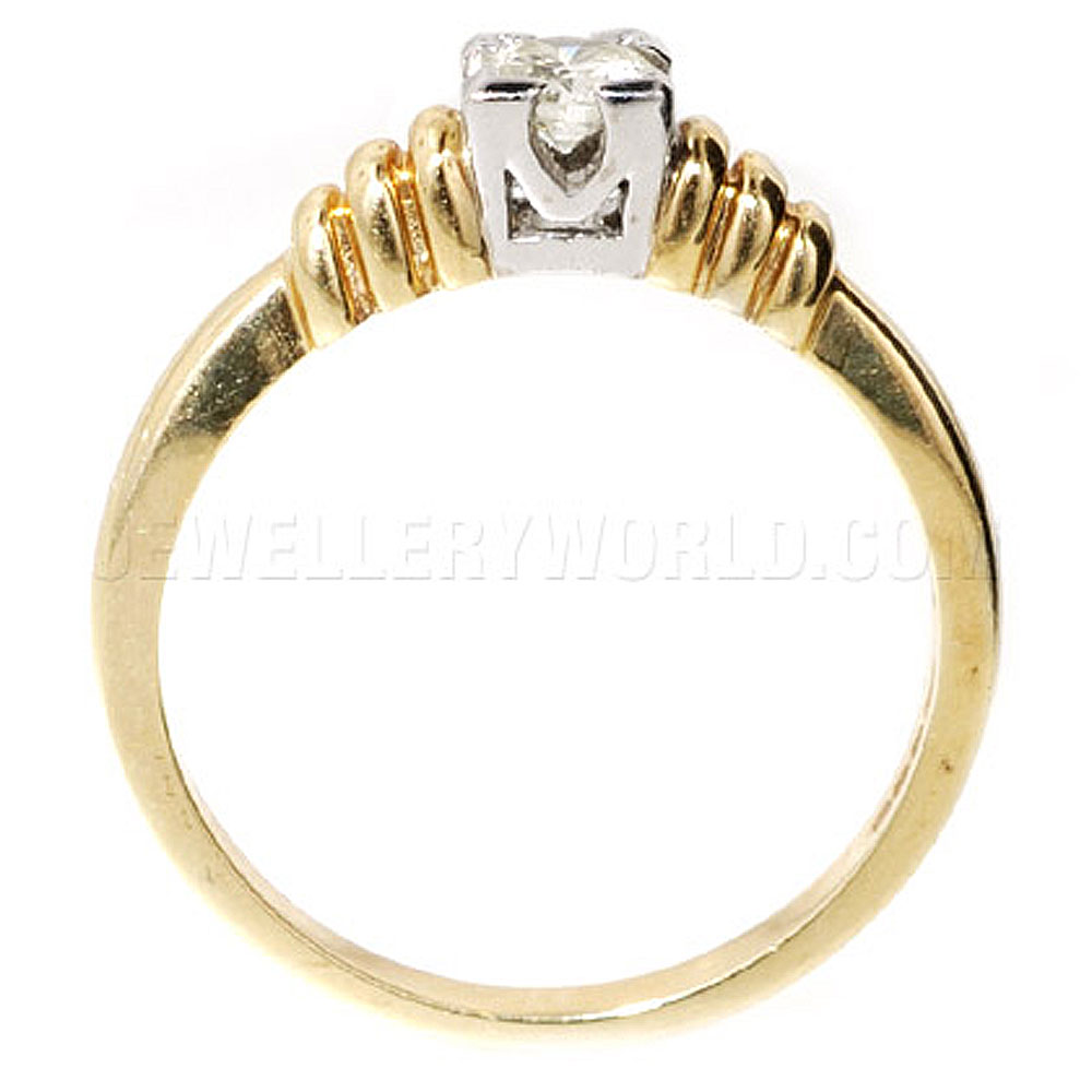 0.25ct Diamond 9ct Gold Square Engagement Ring - Jewellery World Online