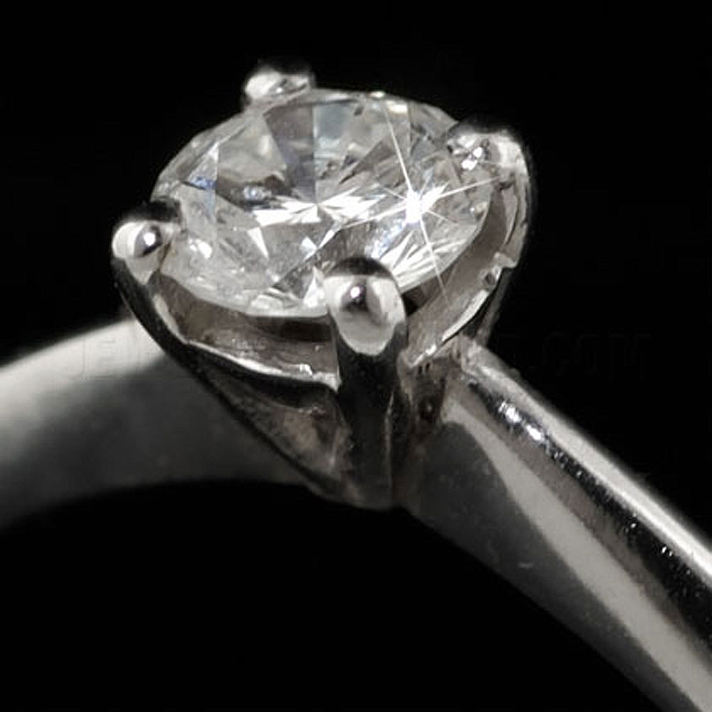 0.25ct Diamond Platinum 4 Claw Engagement Ring - Jewellery World Online