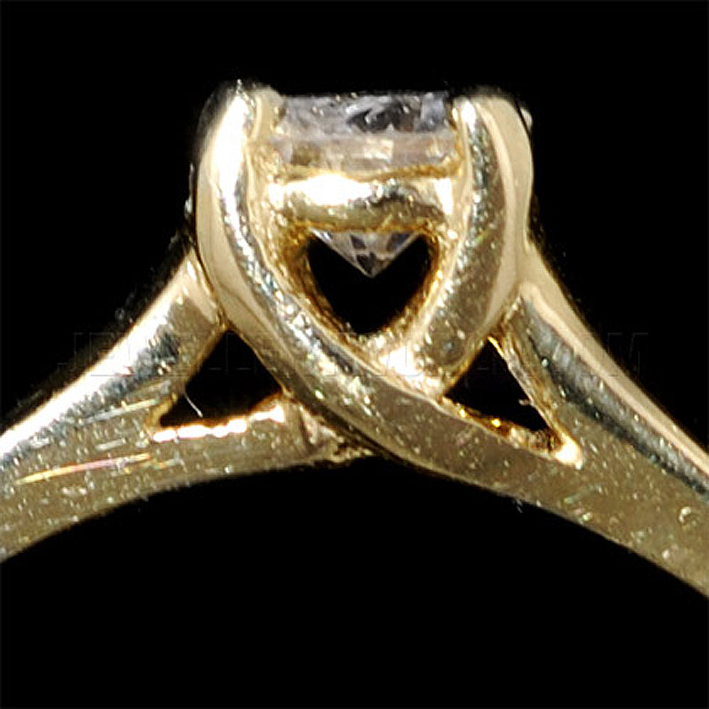 0.33ct Diamond 9ct Gold 4 Claw Smooth Solitaire Ring - Jewellery World Online