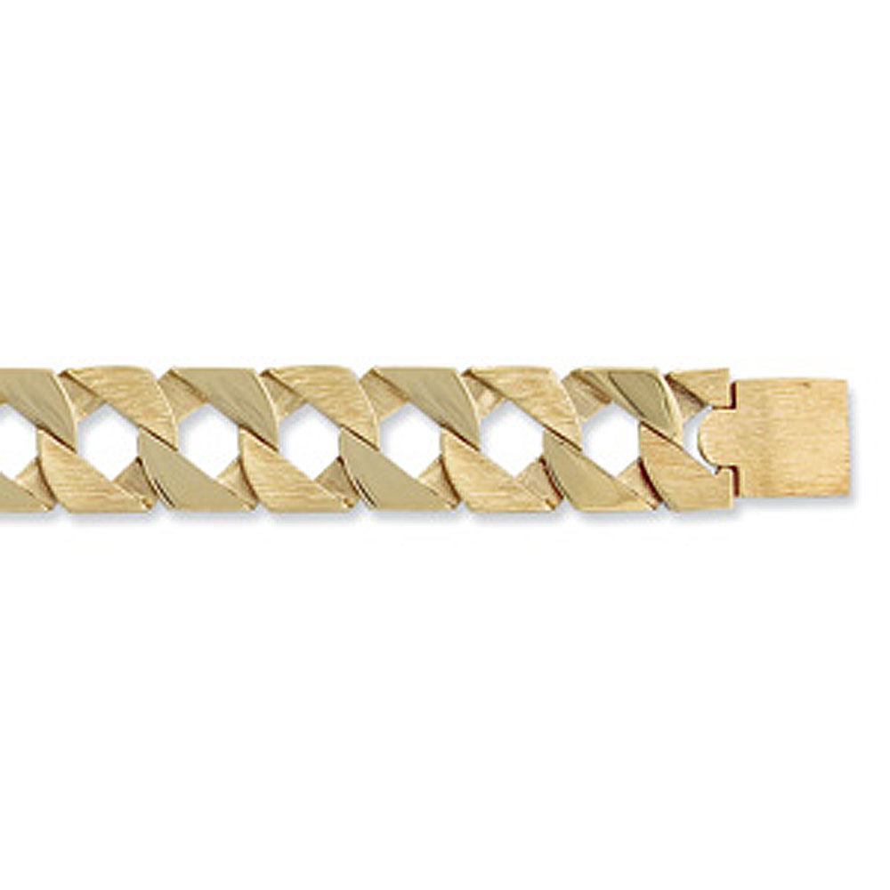 Bracelet Square Curb Gents Heavy Classic Style - Jewellery World Online