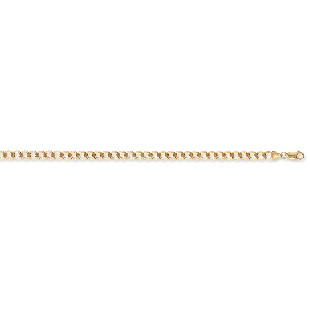 9ct Yellow Gold 6mm Economy Curb Chain - Jewellery World Online