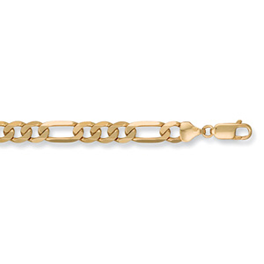 9ct Yellow Gold 7mm Figaro Chain - Jewellery World Online