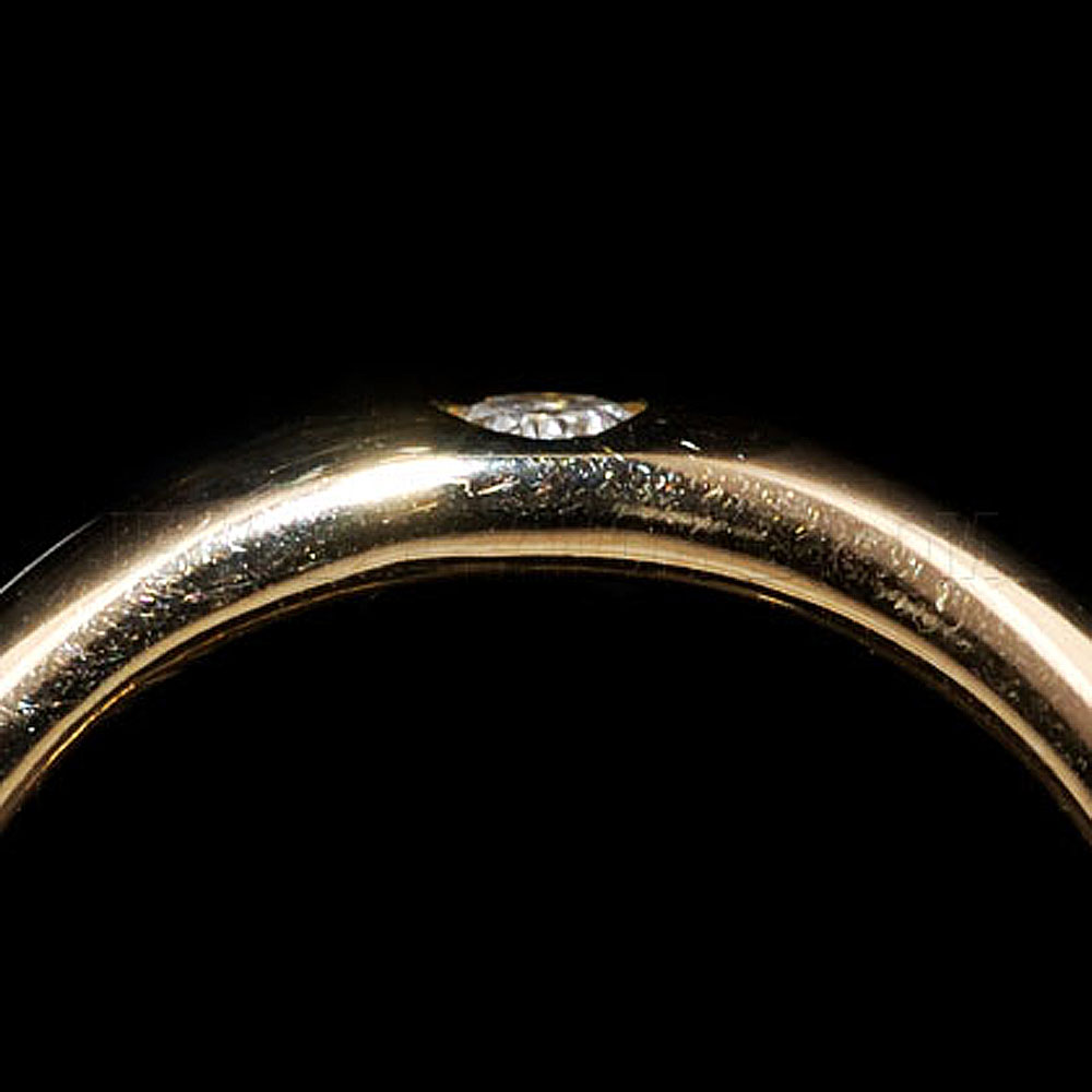 0.12ct Round Diamond 9ct Yellow Gold Wedding Ring - Jewellery World Online