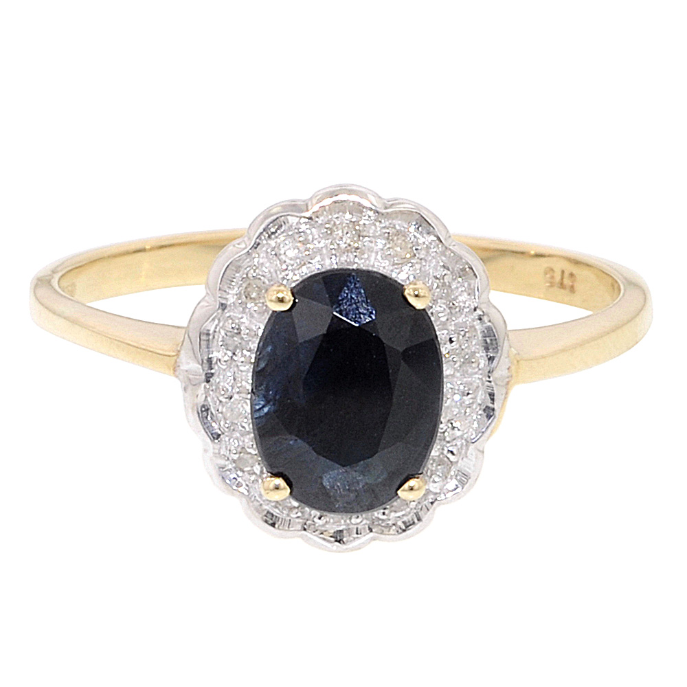 Diamond Rosette Sapphire Ring - Jewellery World Online