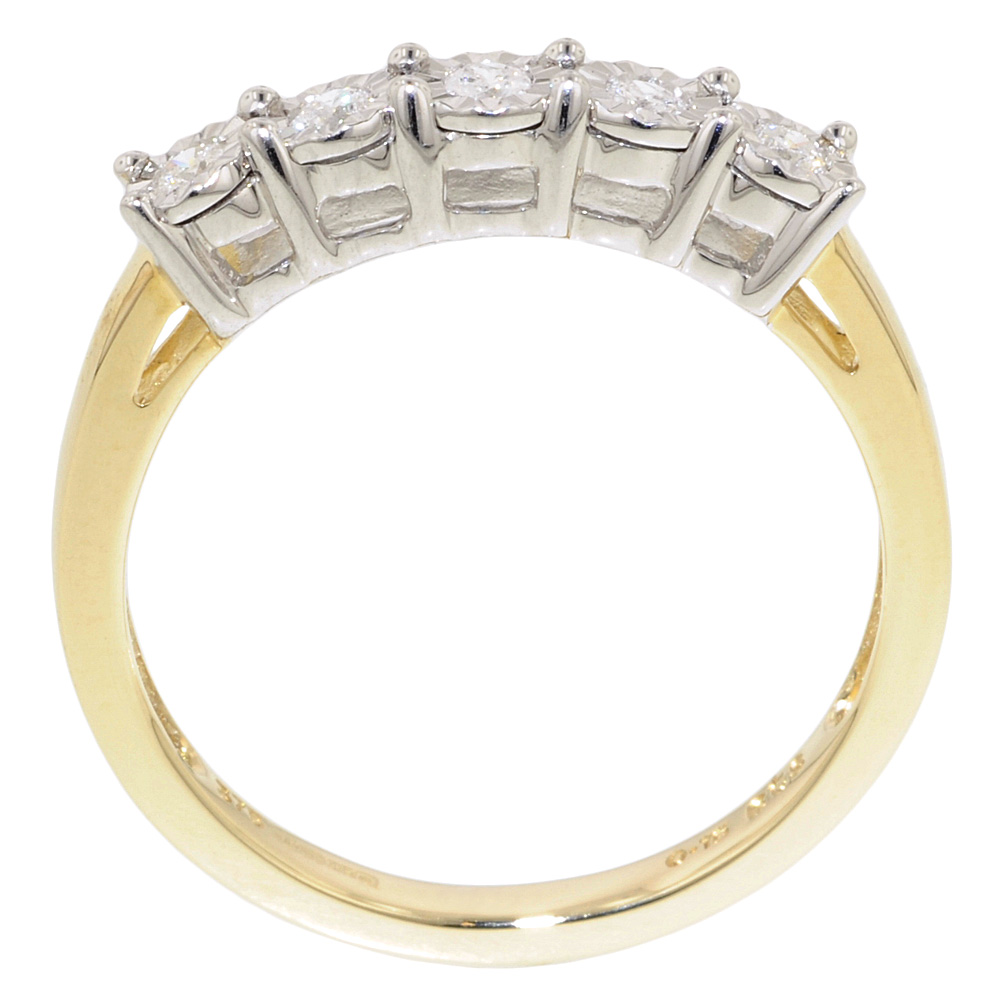 Illusion 0.15ct Diamond Half Eternity Ring - Jewellery World Online