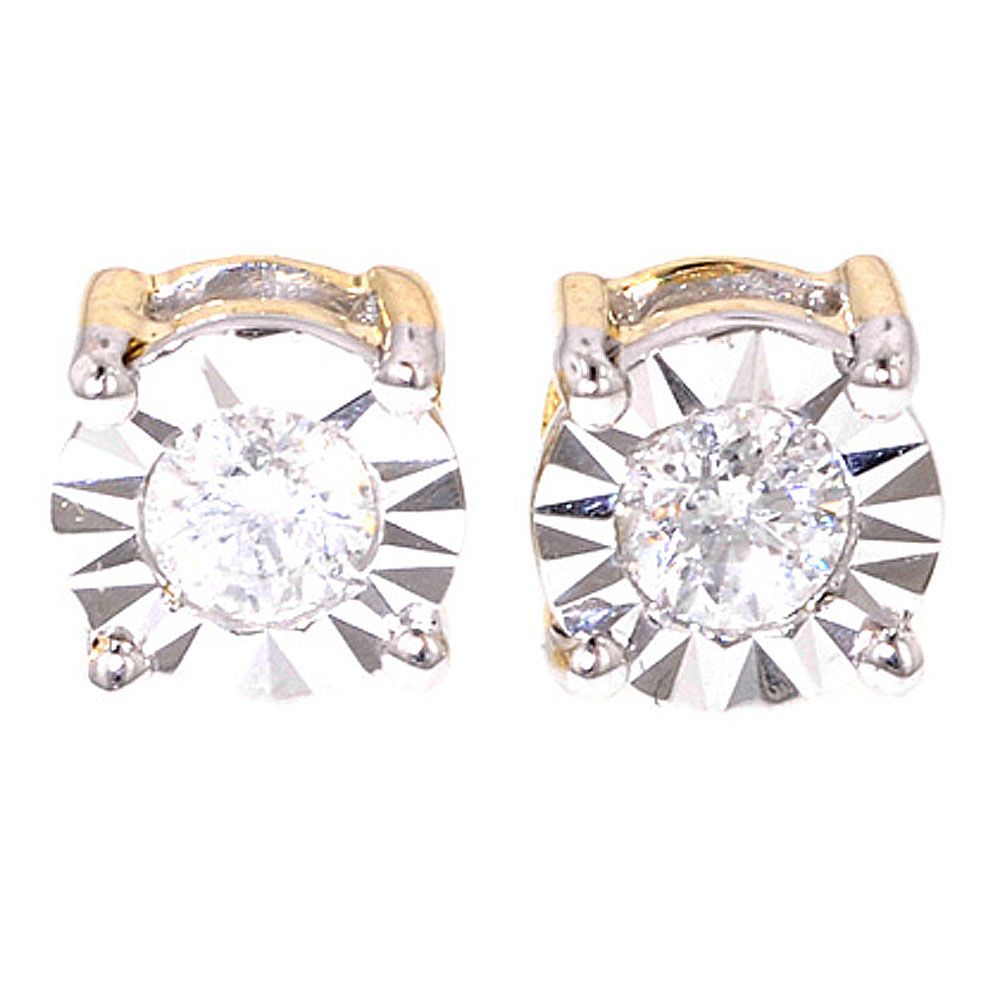 Illusion 0.20ct Diamond Stud Earrings - Jewellery World Online