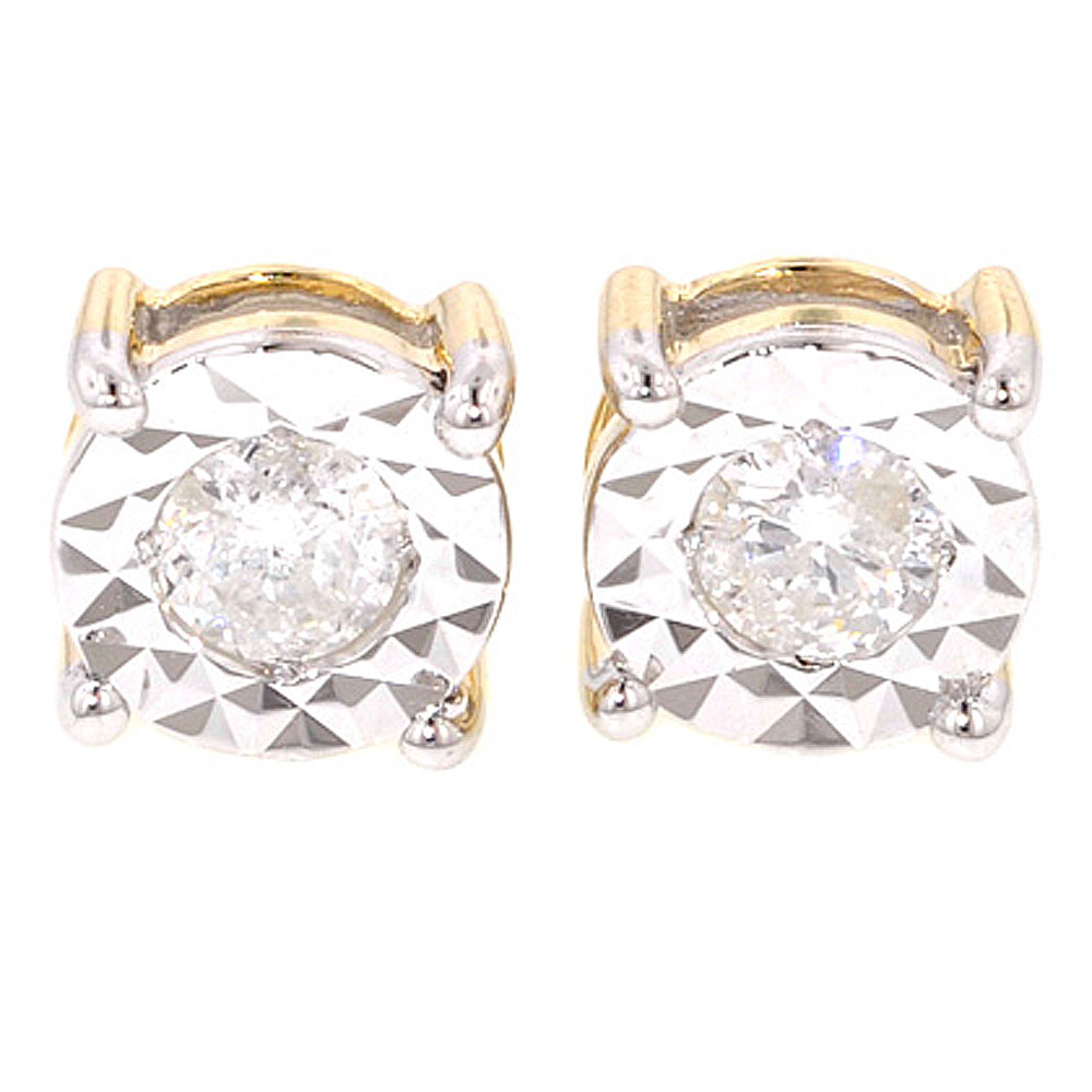 Illusion 0.25ct Diamond Stud Earrings - Jewellery World Online