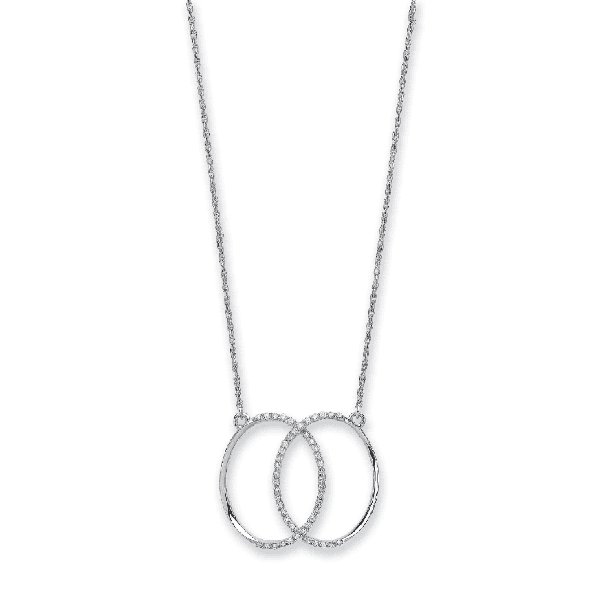 9ct White Gold 0.17ct I-I1 GVS Diamond Chain - Jewellery World Online