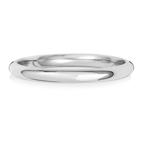 9CT WHITE GOLD TRADITIONAL COURT WEDDING RING WIDTH 2MM DEPTH ~1.1MM-1.2MM - Jewellery World Online